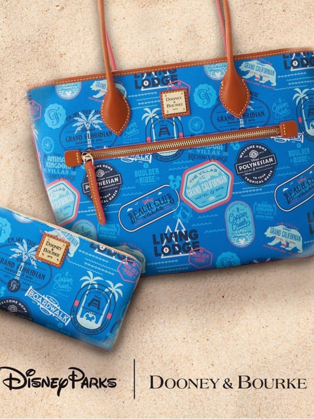 Dooney & Bourke Bright Blue 2022 Disney Collection tote & Matching wallet